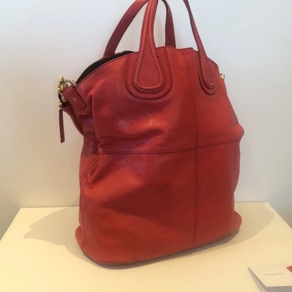 🎉HPx2🎉 Red Givenchy Nightingale Pandora XL Tote Satchel - Picture 7 of 12